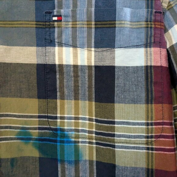 Tommy Hilfiger Men's Button Down Classic Fit Plaid XL Long Sleeve, Project Piece - Picture 6 of 16